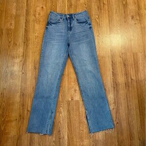 Cello Solid Jean with Raw Hem